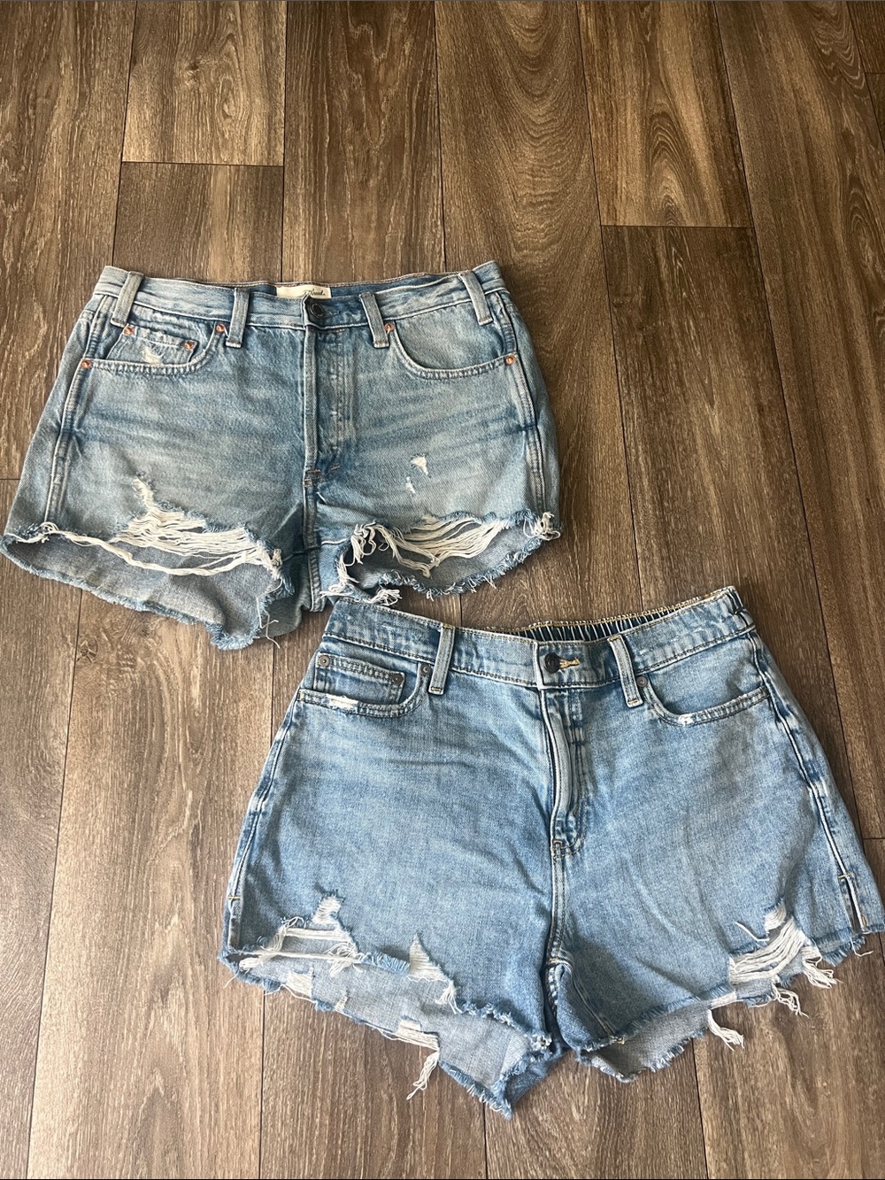 Classic Light Blue Denim Cutoff Shorts - 2 Pairs